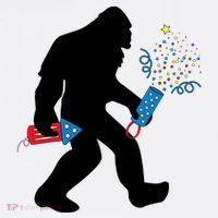 Bigfoot Fireworks 4th of July Bigfoot America  Women's Hoodie thumb 2
