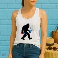 Bigfoot Fireworks 4th of July Bigfoot America  Women's Tank Top thumb 2