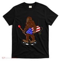 Bigfoot Fireworks 4th Of July Funny Men Sasquatch Lover T-Shirt thumb 0