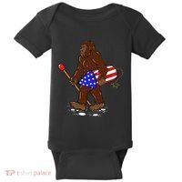 Bigfoot Fireworks 4th Of July Funny Men Sasquatch Lover Baby Bodysuit thumb 0