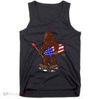Bigfoot Fireworks 4th Of July Funny Men Sasquatch Lover Tank Top thumb 0