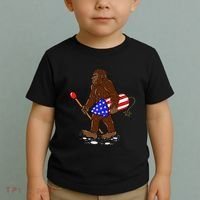 Bigfoot Fireworks 4th Of July Funny Men Sasquatch Lover Toddler T-Shirt thumb 2