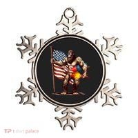 Bigfoot Fireworks 4th Of July Sasquatch American US Flag Ornament thumb 0