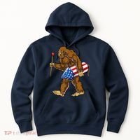 Bigfoot Fireworks 4th Of July Funny Boys Men Sasquatch Lover Hoodie thumb 0