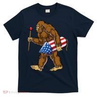 Bigfoot Fireworks 4th Of July Funny Boys Men Sasquatch Lover T-Shirt thumb 0