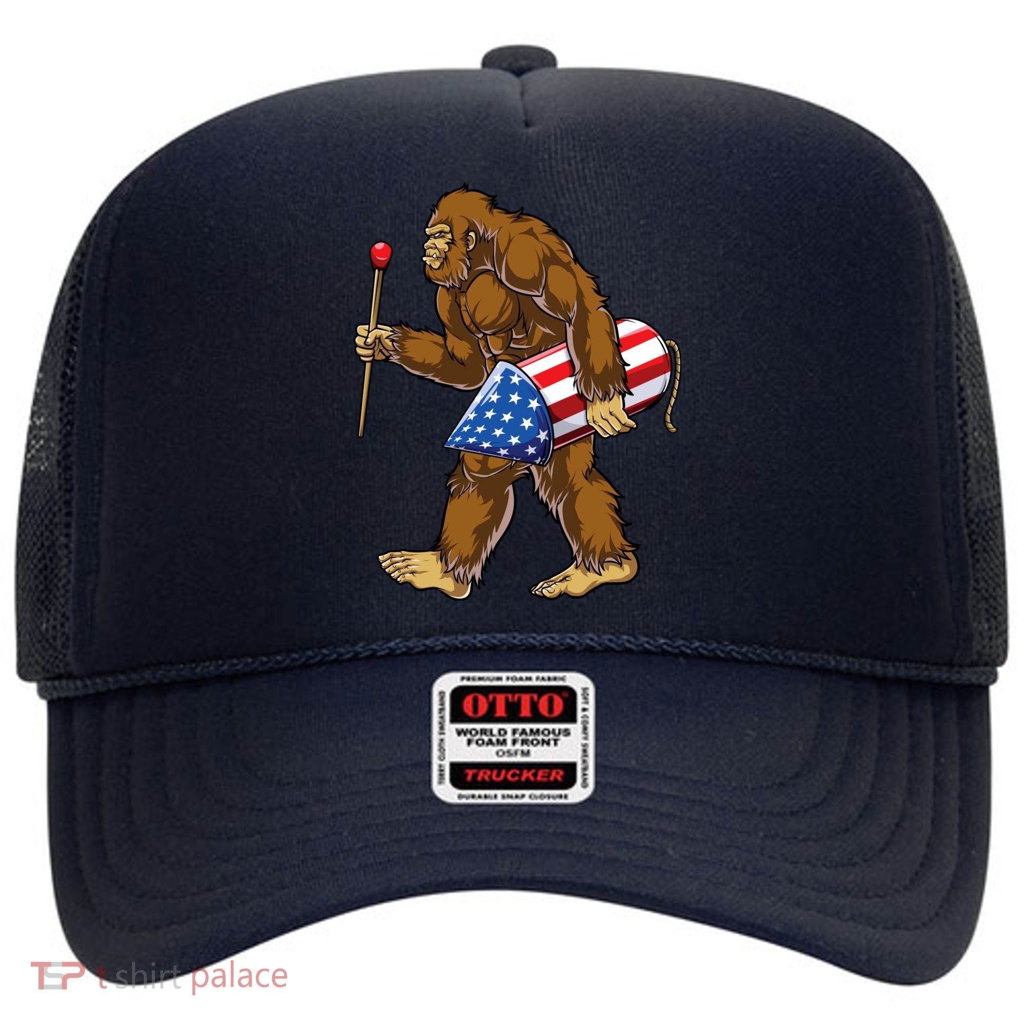 Bigfoot Fireworks 4th Of July Funny Boys Men Sasquatch Lover Hat