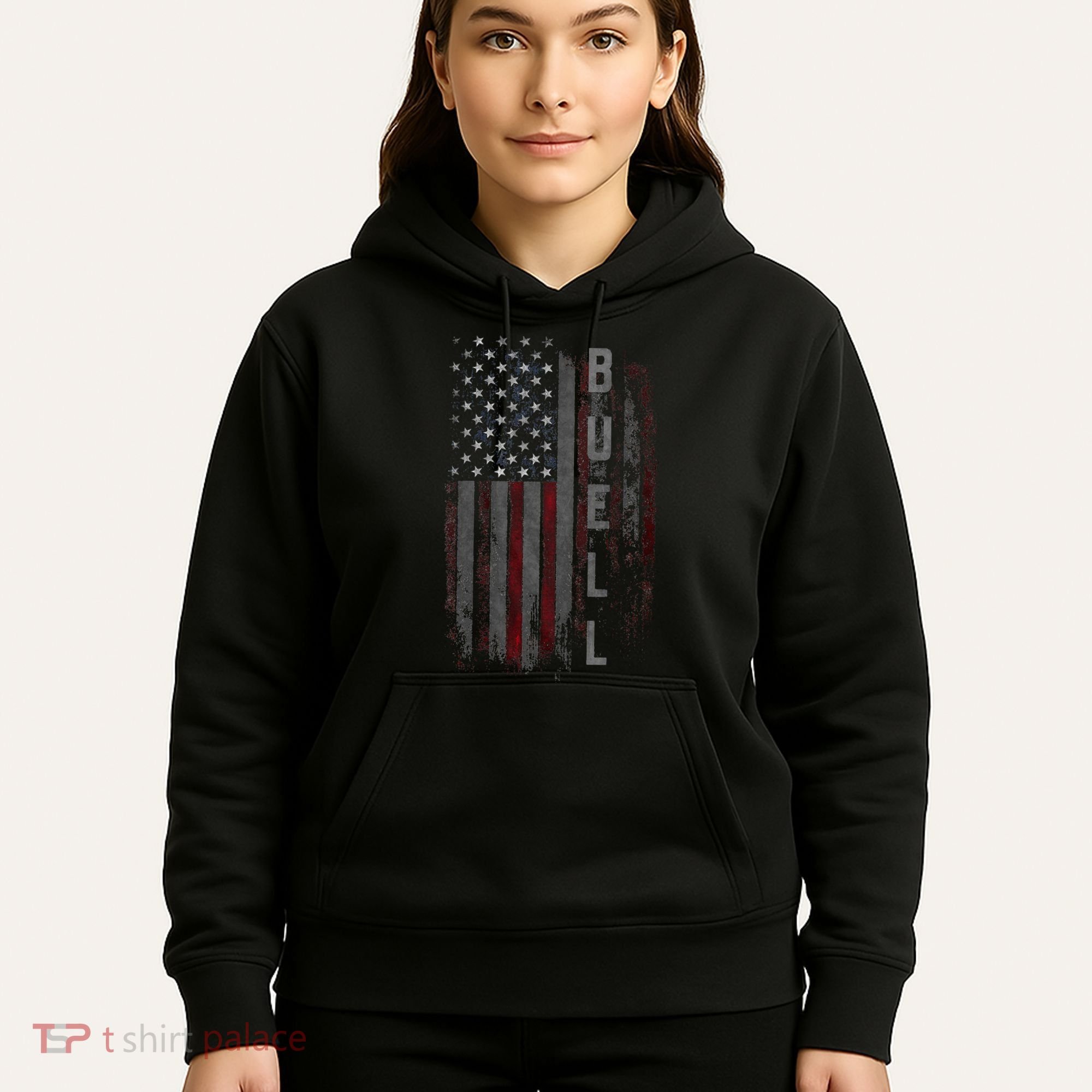 Buell Family American Flag Hoodie