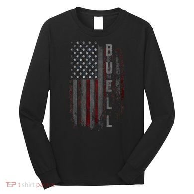 Buell Family American Flag Long Sleeve Shirt