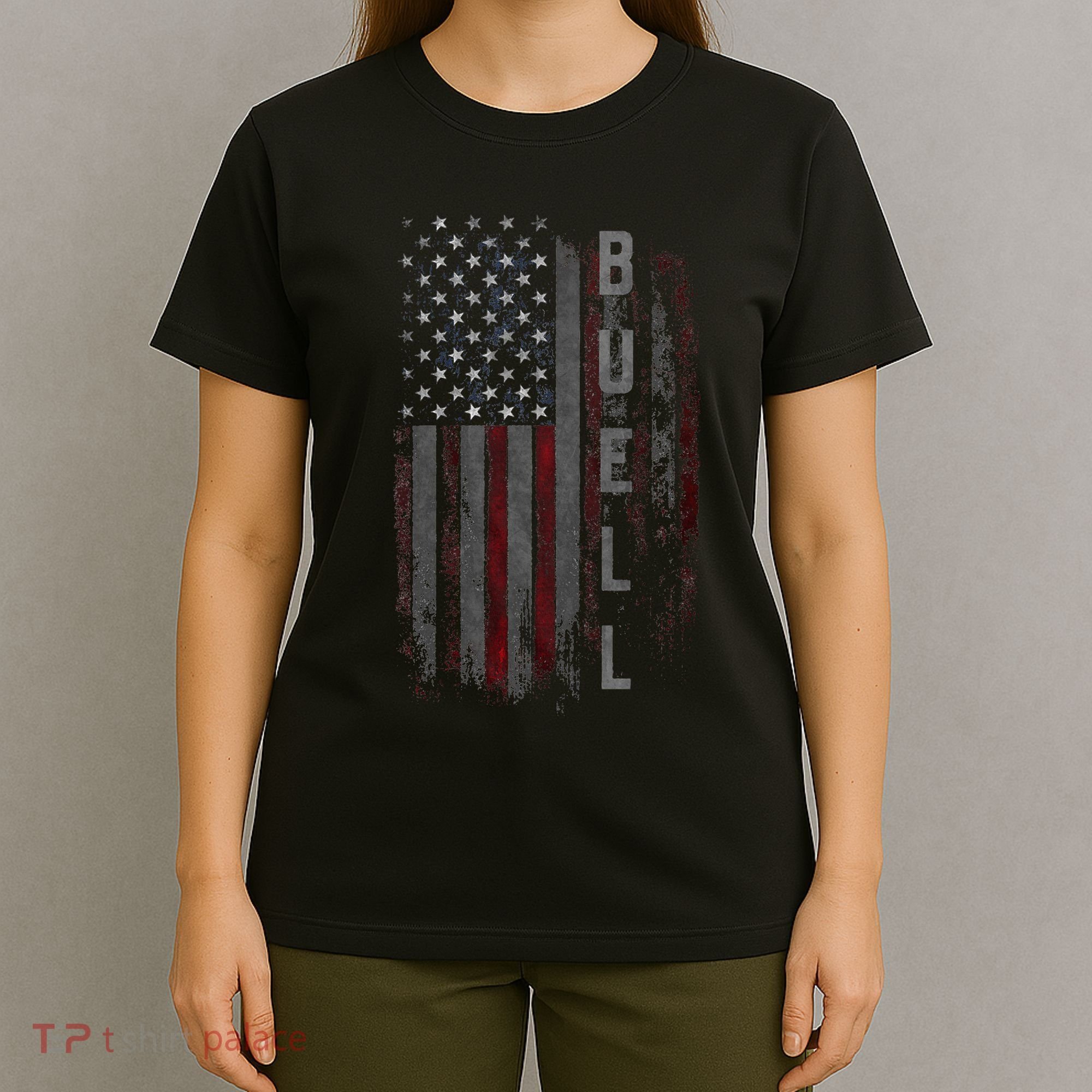 Buell Family American Flag T-Shirt