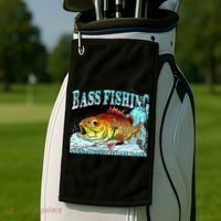 Bass Fishing All About That Bass Golf Towel thumb 2