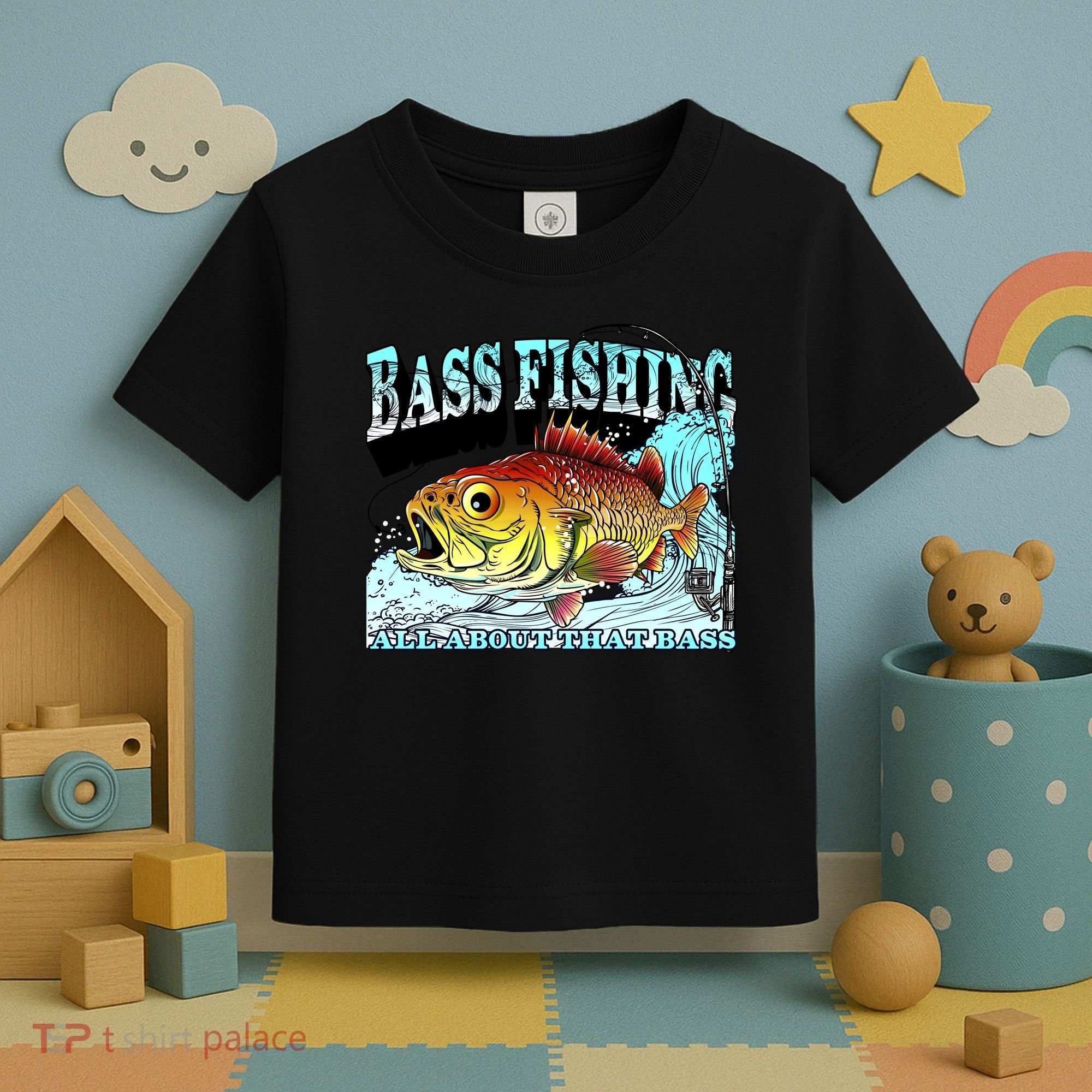 Bass Fishing All About That Bass Toddler T-Shirt