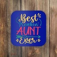 Best Freaking Aunt Ever For Auntie Gift Coaster thumb 0