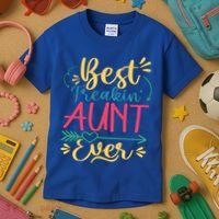Best Freaking Aunt Ever For Auntie Gift Kids T-Shirt thumb 3