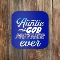 Best Freaking Auntie And Godmother Ever Niece Nephew Gift Coaster thumb 0