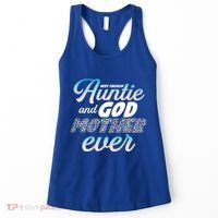 Best Freaking Auntie And Godmother Ever Niece Nephew Gift Women's Tank Top thumb 0