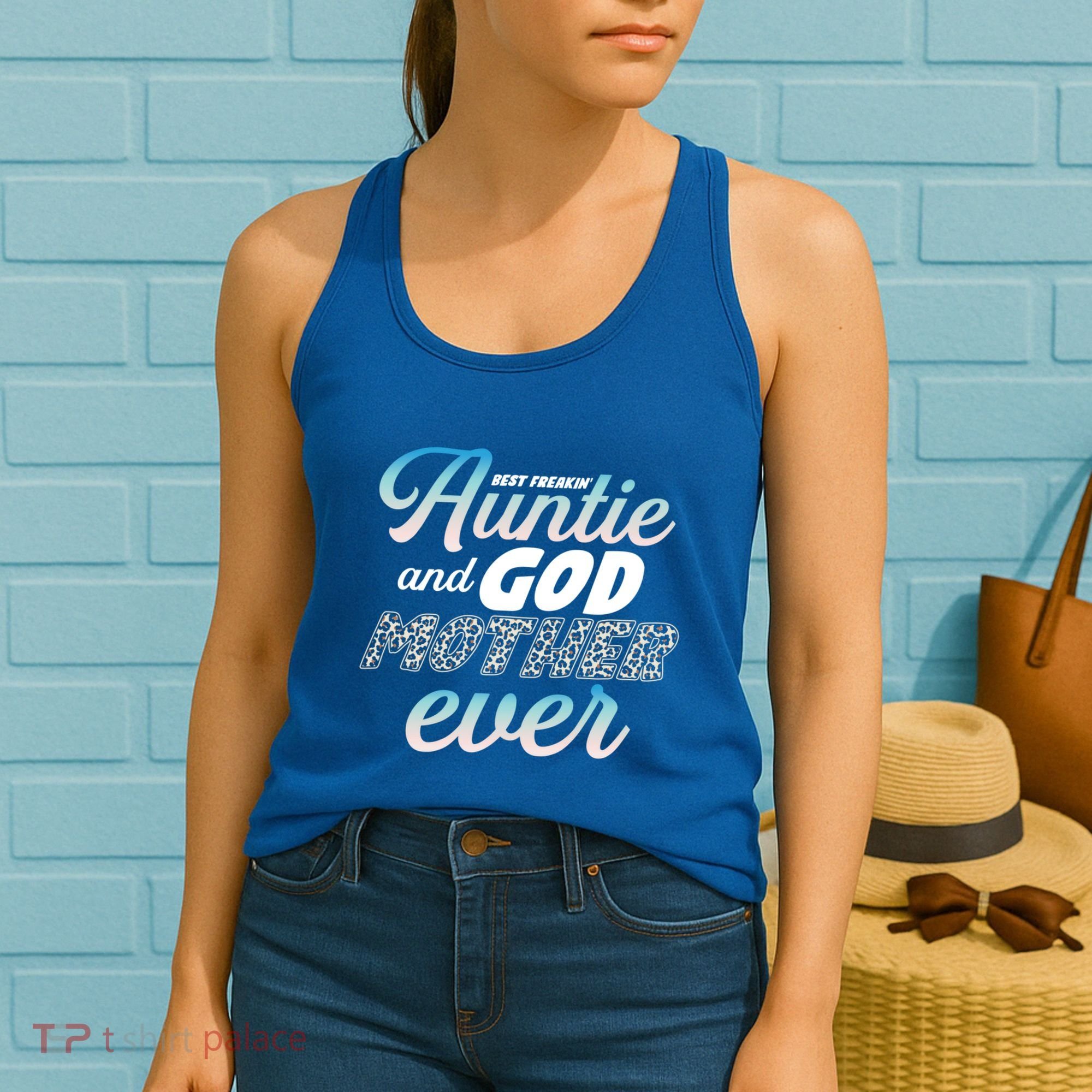 Best Freaking Auntie And Godmother Ever Niece Nephew Gift Women's Tank Top
