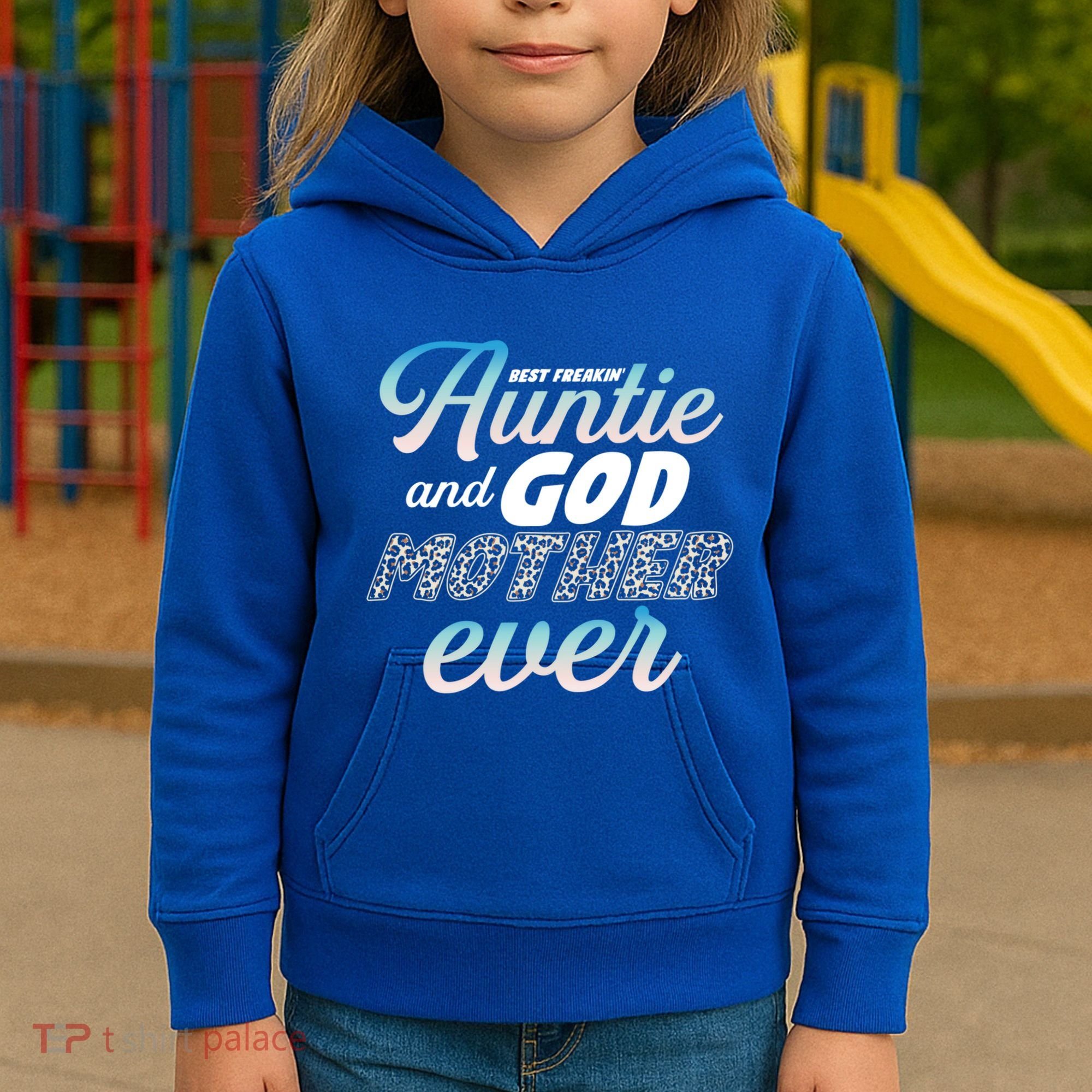 Best Freaking Auntie And Godmother Ever Niece Nephew Gift Kids Hoodie