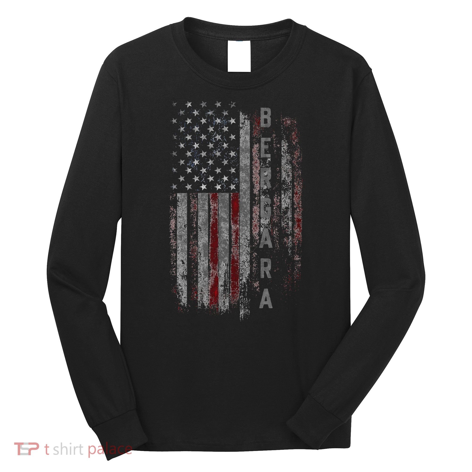 Bergara Family American Flag Long Sleeve Shirt