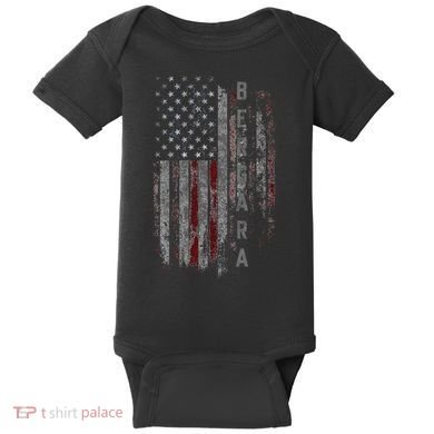 Bergara Family American Flag Baby Bodysuit