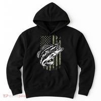 Bass Fishing American Camo Usa Flag Hoodie thumb 0