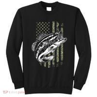 Bass Fishing American Camo Usa Flag Sweatshirt thumb 0
