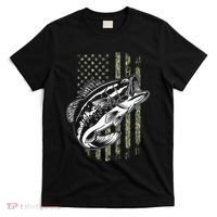 Bass Fishing American Camo Usa Flag T-Shirt thumb 0