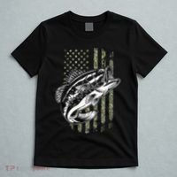 Bass Fishing American Camo Usa Flag T-Shirt thumb 5