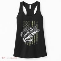 Bass Fishing American Camo Usa Flag Women's Tank Top thumb 0