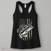 Bass Fishing American Camo Usa Flag Women's Tank Top thumb 3