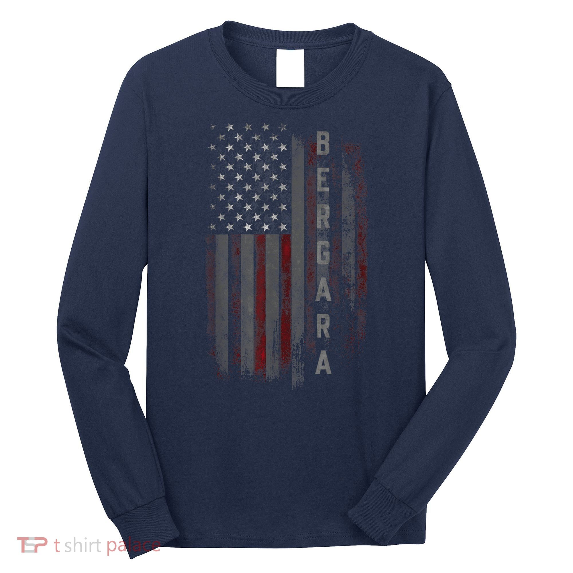 Bergara Family American Flag Long Sleeve Shirt