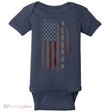 Bergara Family American Flag Baby Bodysuit