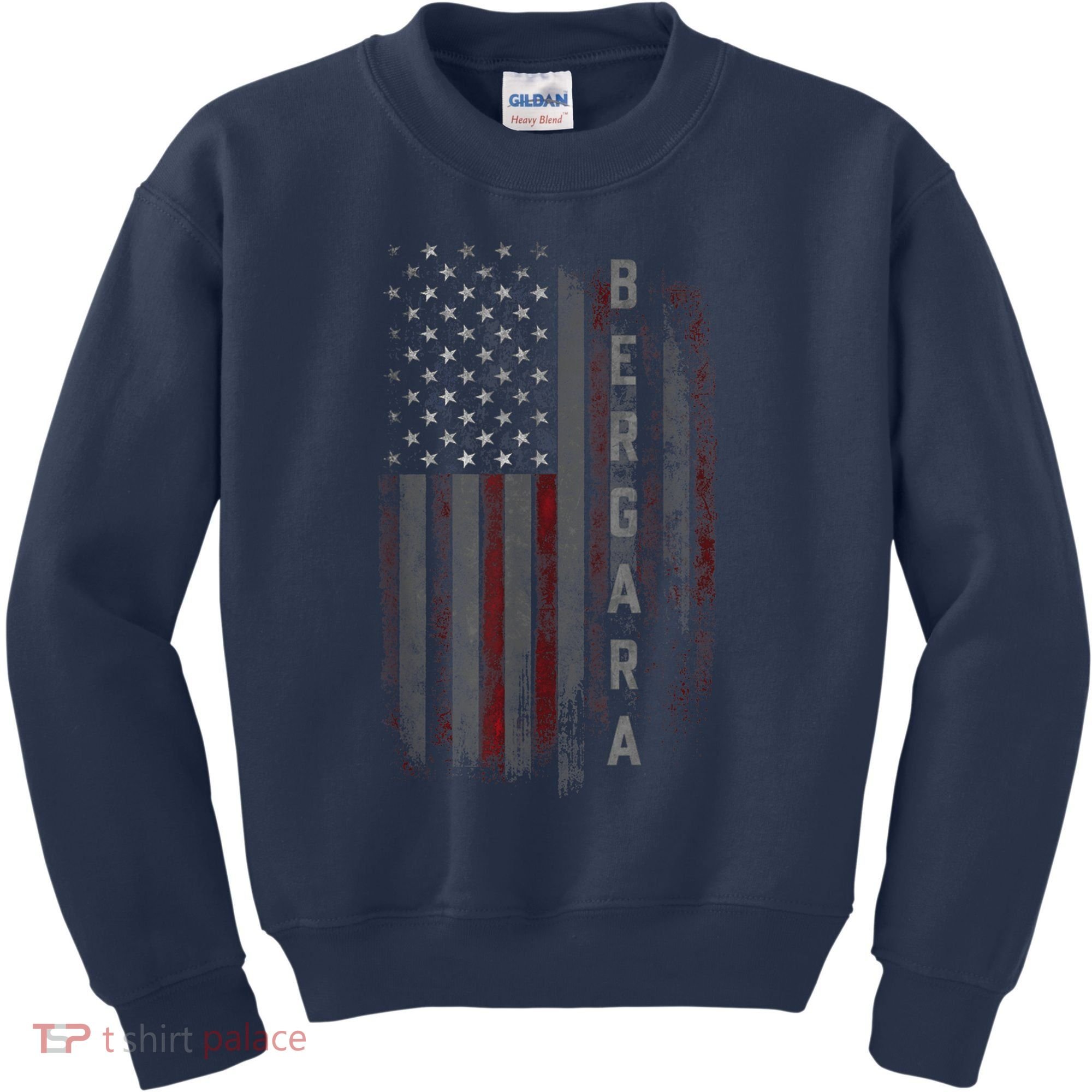 Bergara Family American Flag Kids Sweatshirt