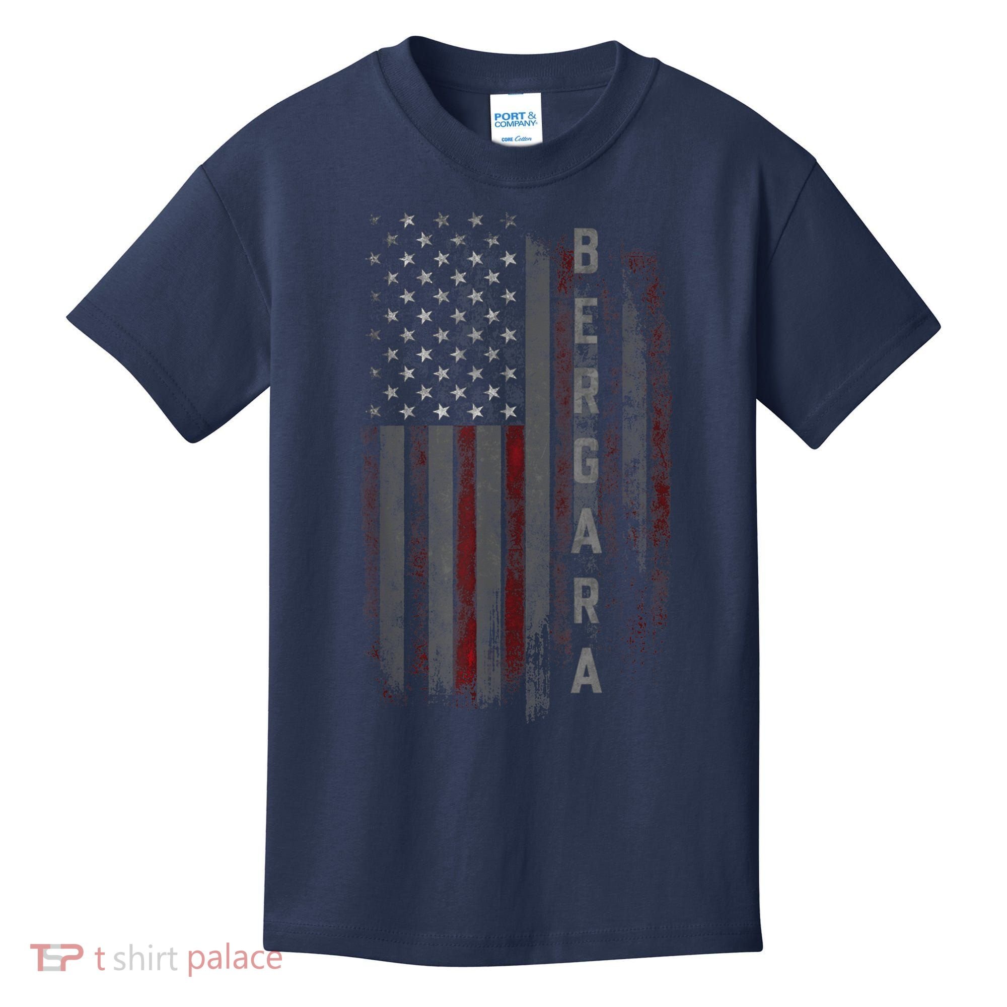Bergara Family American Flag Kids T-Shirt