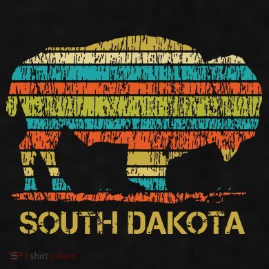 Buffalo For A South Dakota Vacation Ladies PosiCharge Tri-Blend Wicking Tank