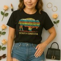 Buffalo For A South Dakota Vacation Comfort Colors Boxy T-Shirt thumb 2