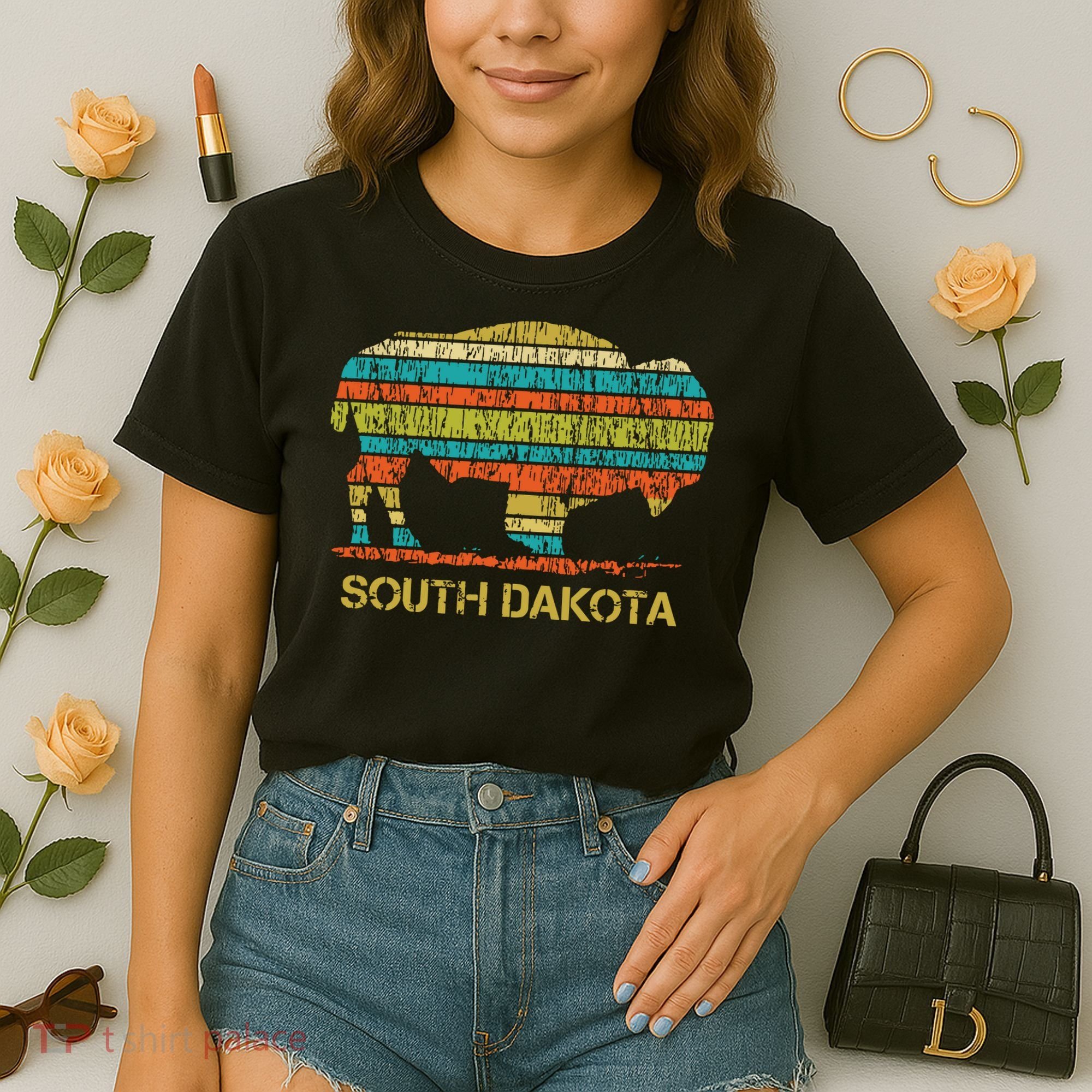 Buffalo For A South Dakota Vacation Comfort Colors Boxy T-Shirt
