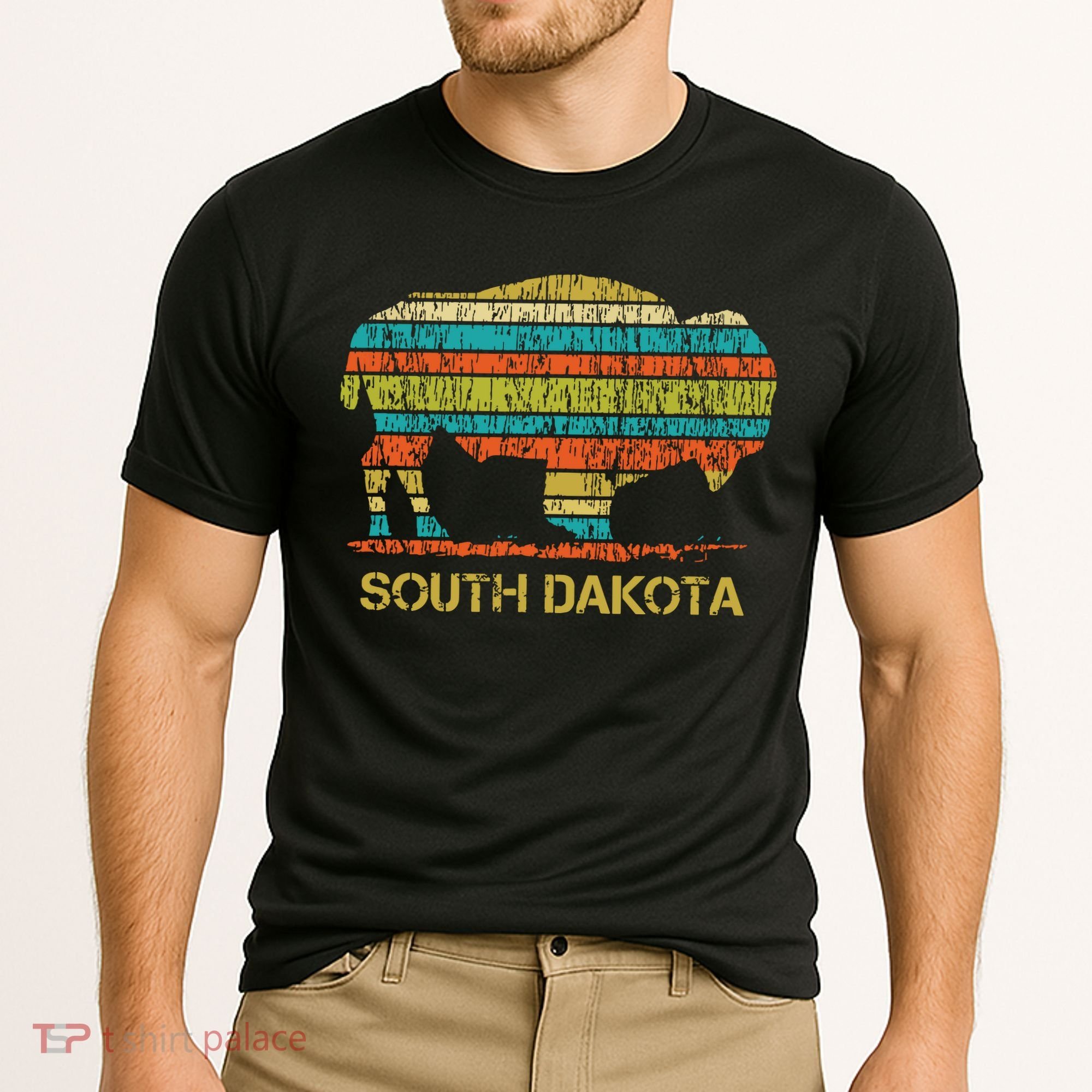 Buffalo For A South Dakota Vacation Cooling Performance Crew T-Shirt