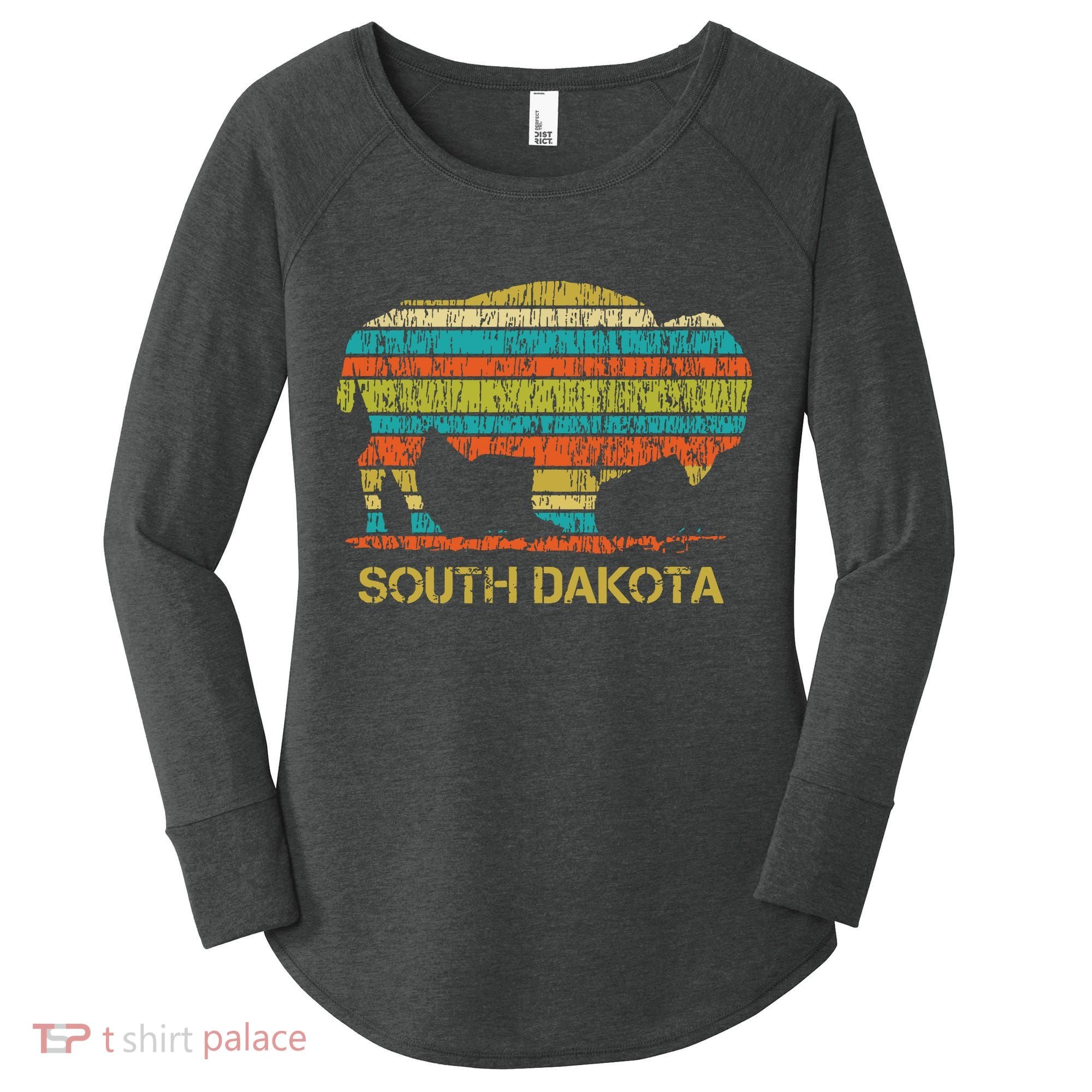 Buffalo For A South Dakota Vacation Women's Perfect Tri Tunic Long Sleeve Shirt