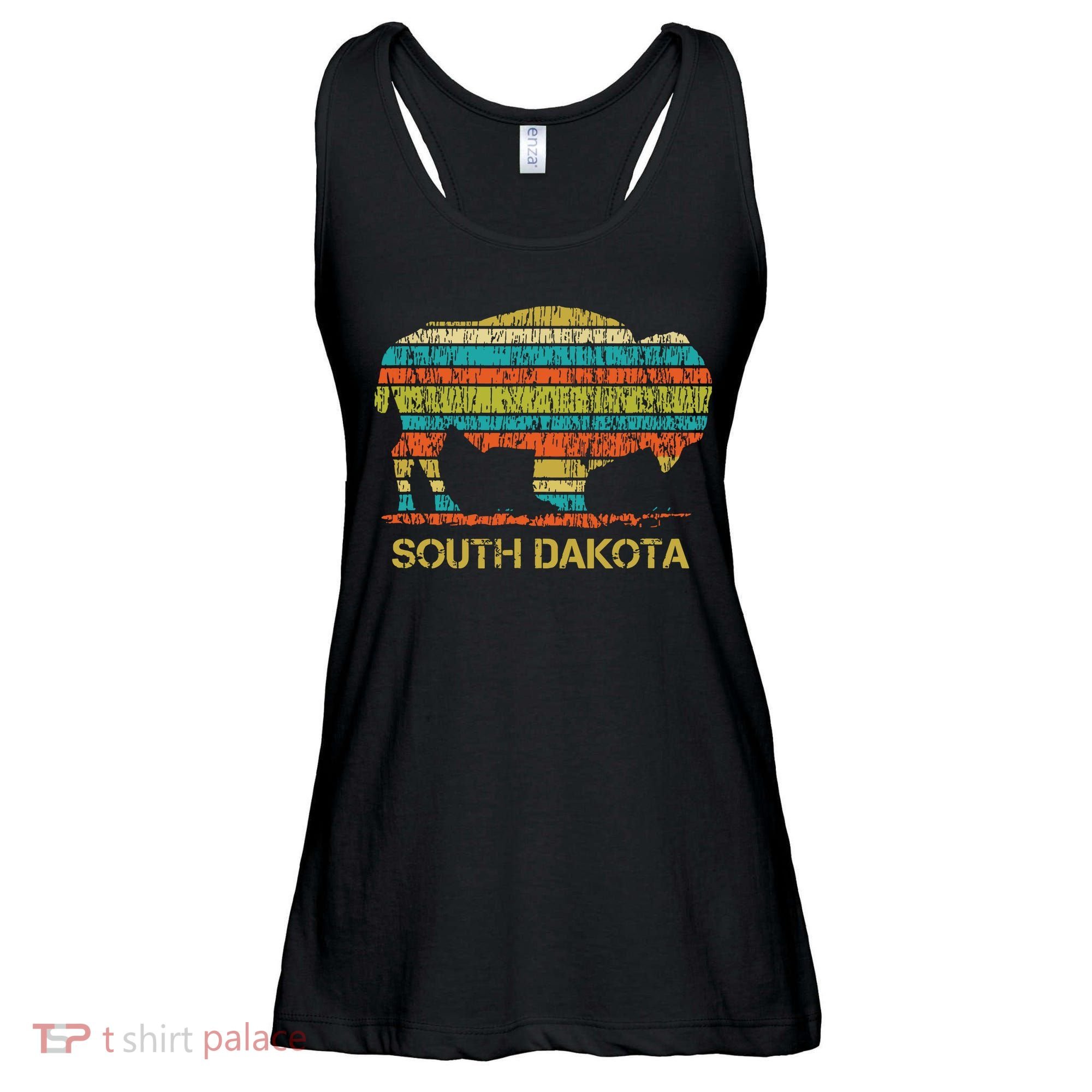 Buffalo For A South Dakota Vacation Ladies Essential Flowy Tank