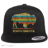 Buffalo For A South Dakota Vacation Flat Bill Trucker Hat thumb 0