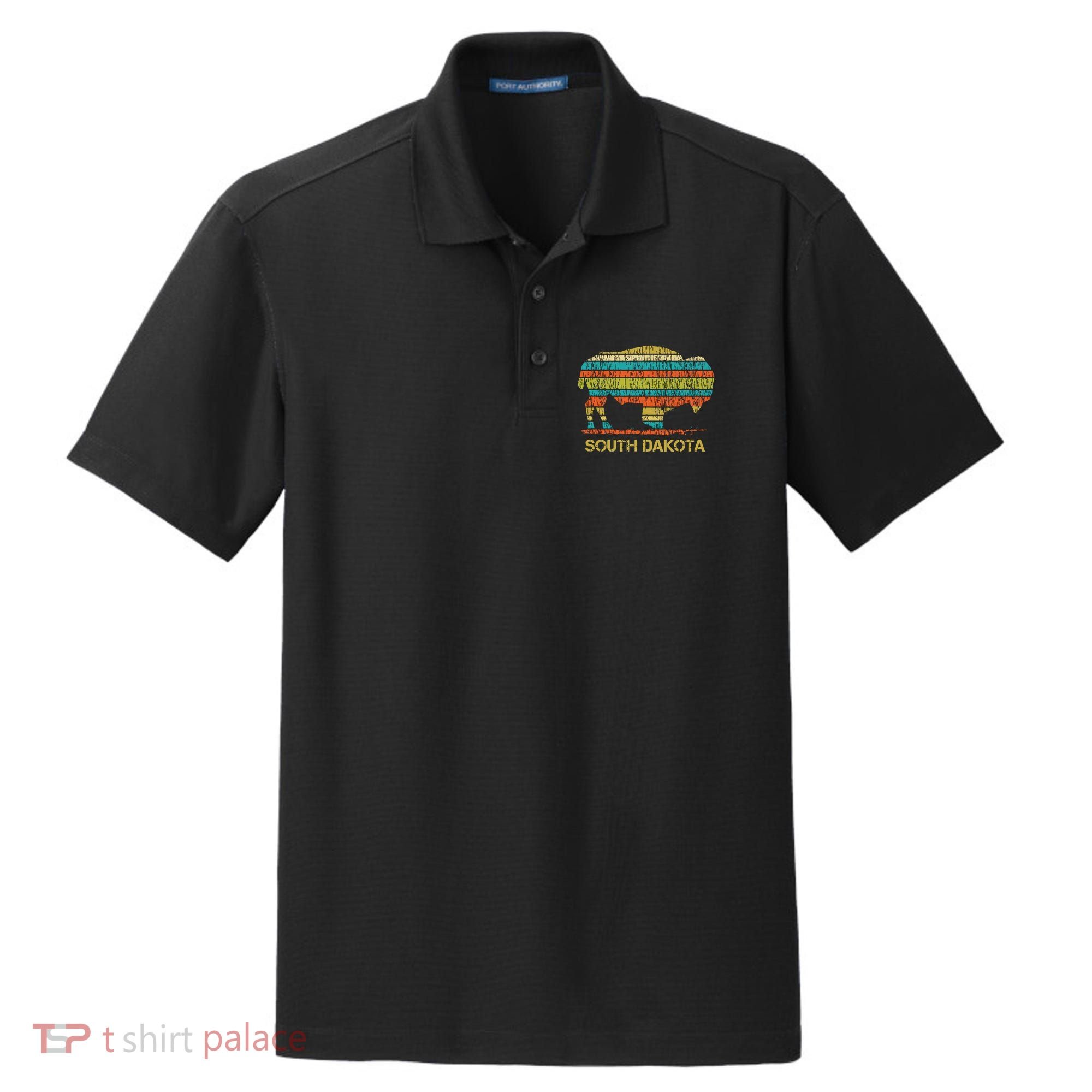 Buffalo For A South Dakota Vacation Dry Zone Grid Polo