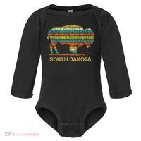Buffalo For A South Dakota Vacation Baby Long Sleeve Bodysuit thumb 0