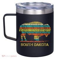 Buffalo For A South Dakota Vacation 12oz Stainless Steel Coffee Mug thumb 2