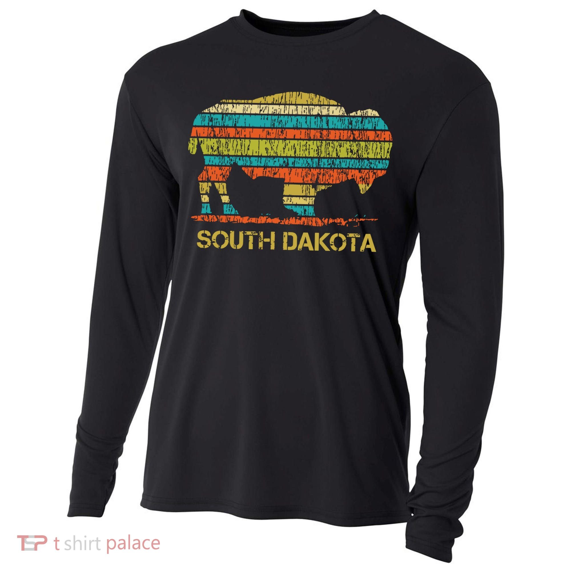 Buffalo For A South Dakota Vacation Cooling Performance Long Sleeve Crew