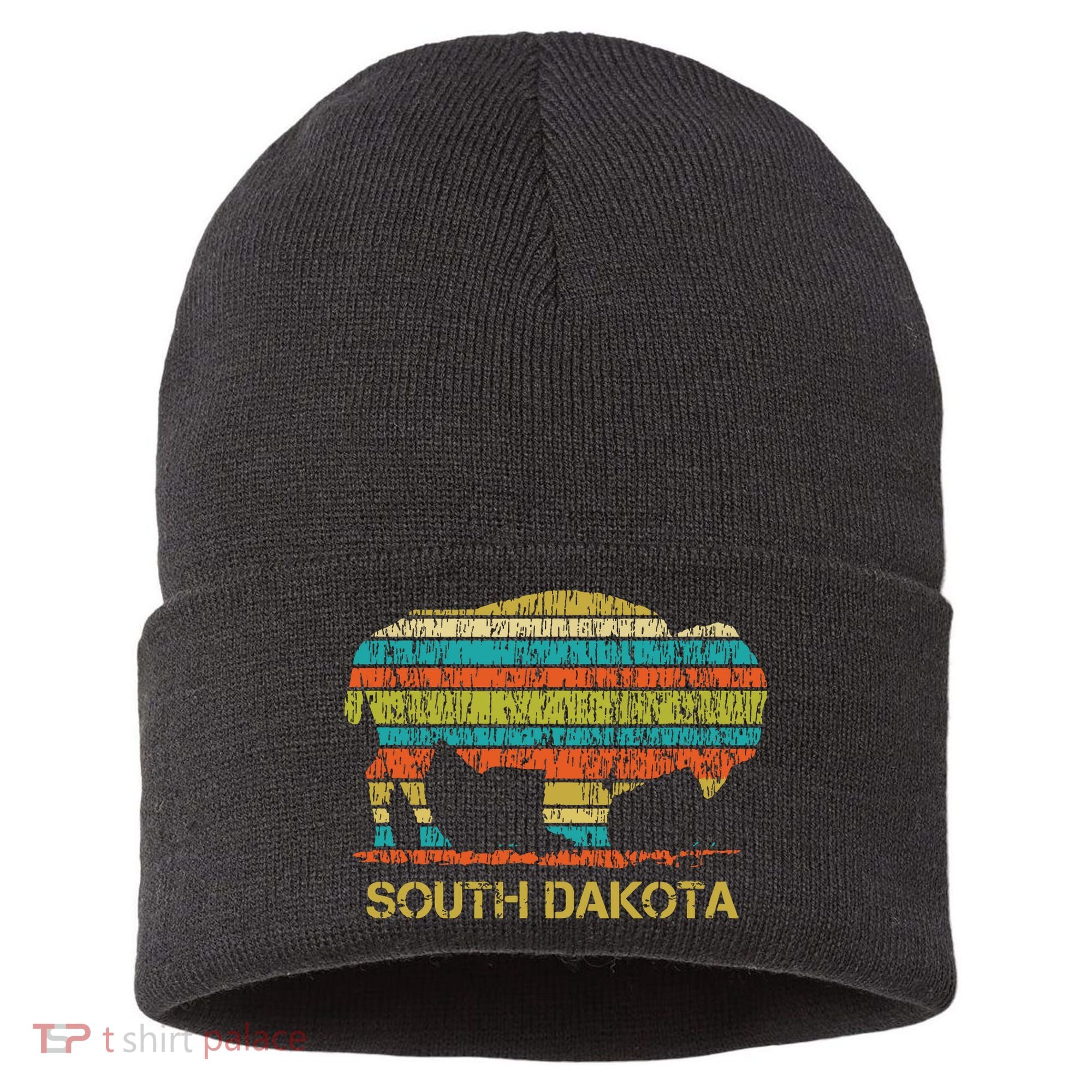 Buffalo For A South Dakota Vacation Sustainable Knit Beanie