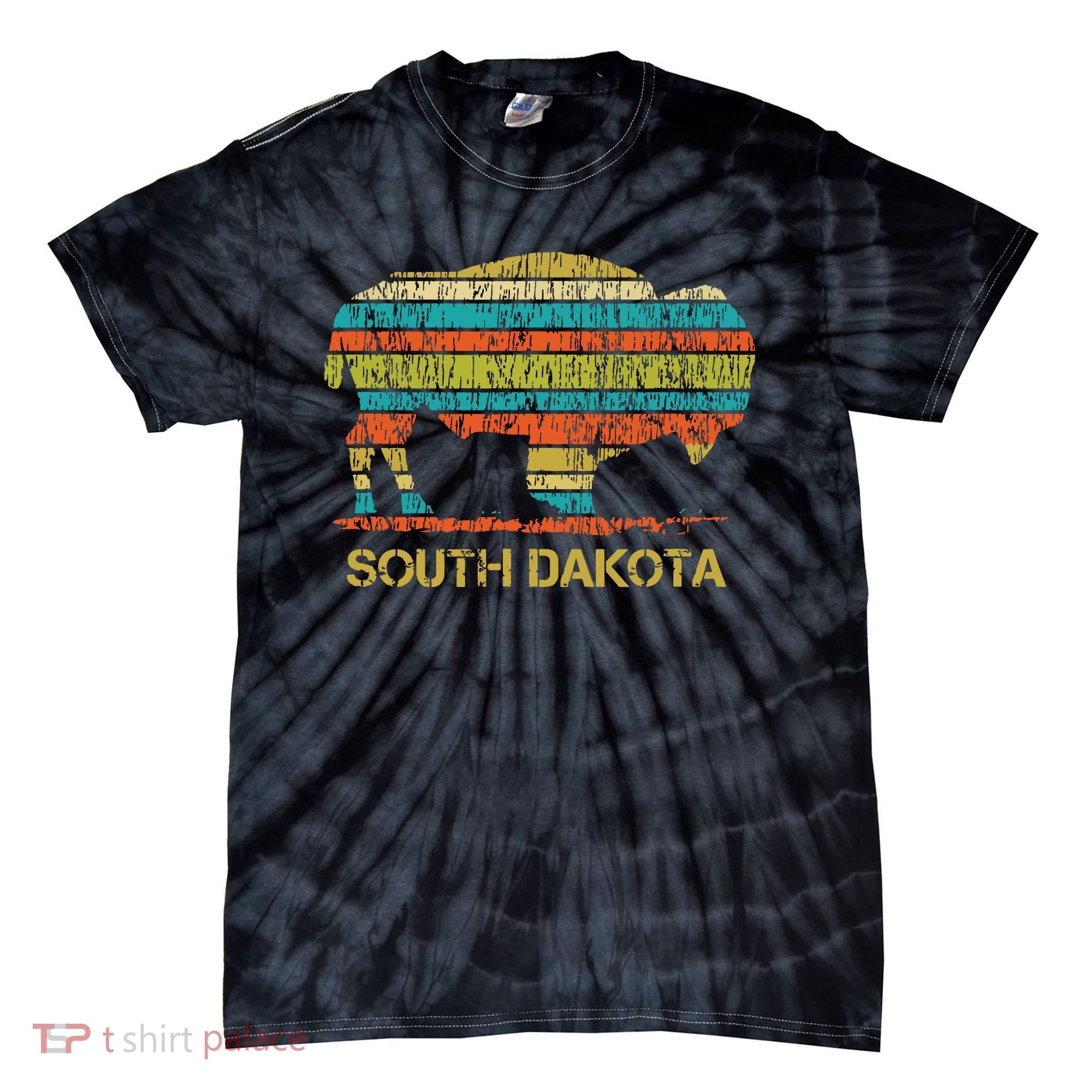 Buffalo For A South Dakota Vacation Tie-Dye T-Shirt