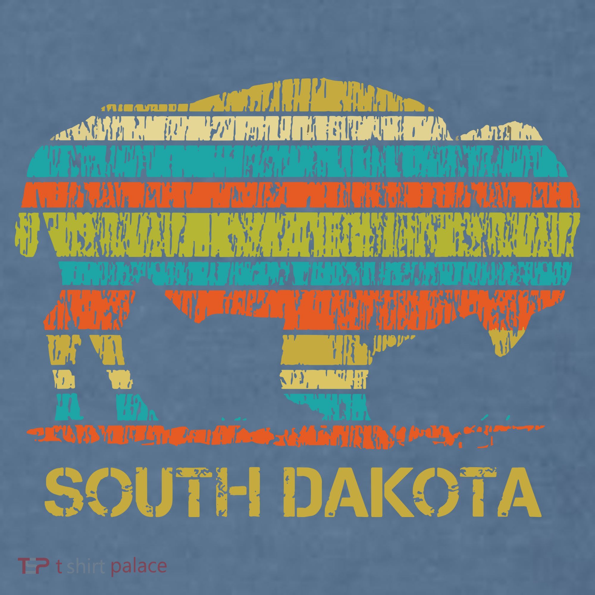 Buffalo For A South Dakota Vacation Comfort Colors Garment-Dyed Hooded Sweatshirt