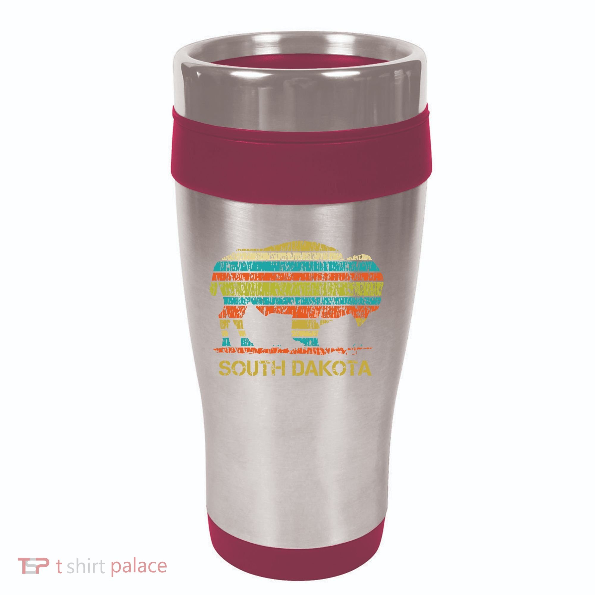 Buffalo For A South Dakota Vacation 16oz Travel Tumbler