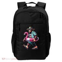 Bigfoot Flamingo Aloha Pool Party Hawaiian Party Backpack thumb 0