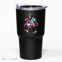 Bigfoot Flamingo Aloha Pool Party Hawaiian Party Tumbler thumb 0